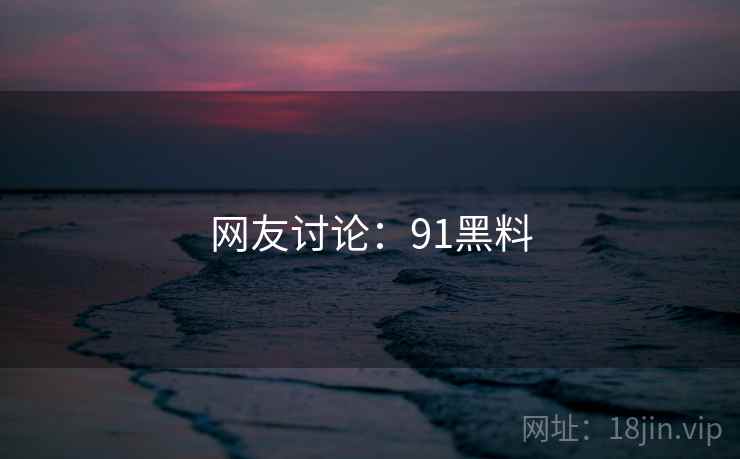 网友讨论:91黑料