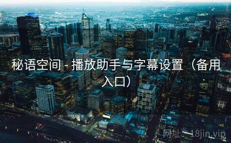 秘语空间 - 播放助手与字幕设置(备用入口)