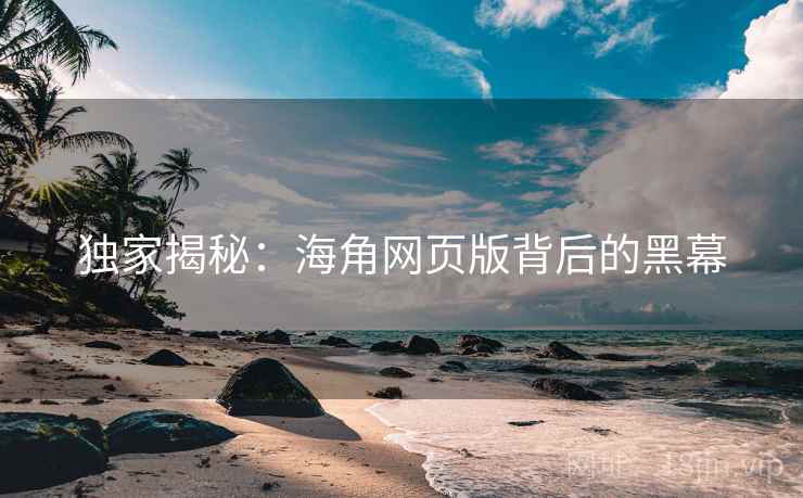 独家揭秘:海角网页版背后的黑幕